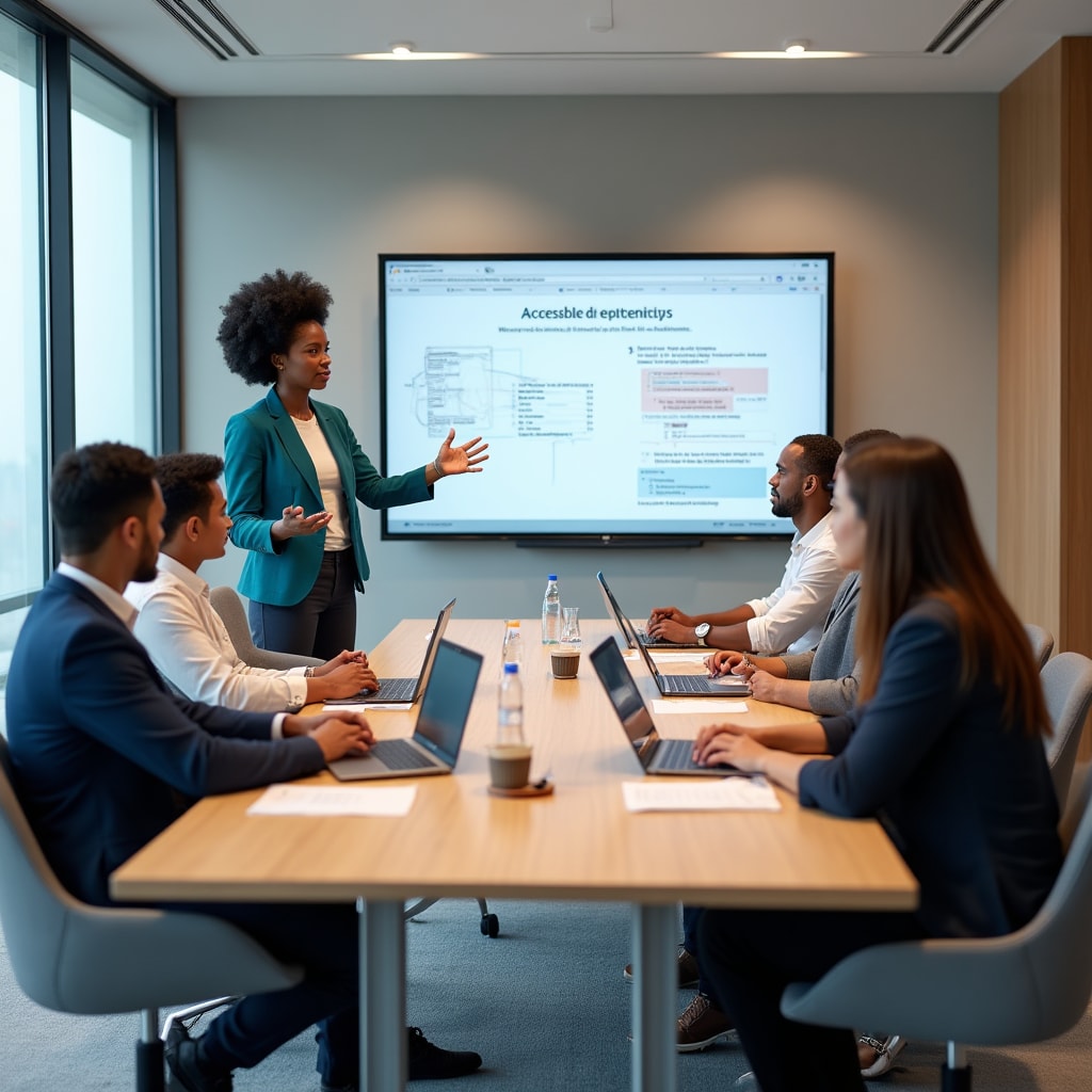 Session de formation en accessibilité numérique avec participants